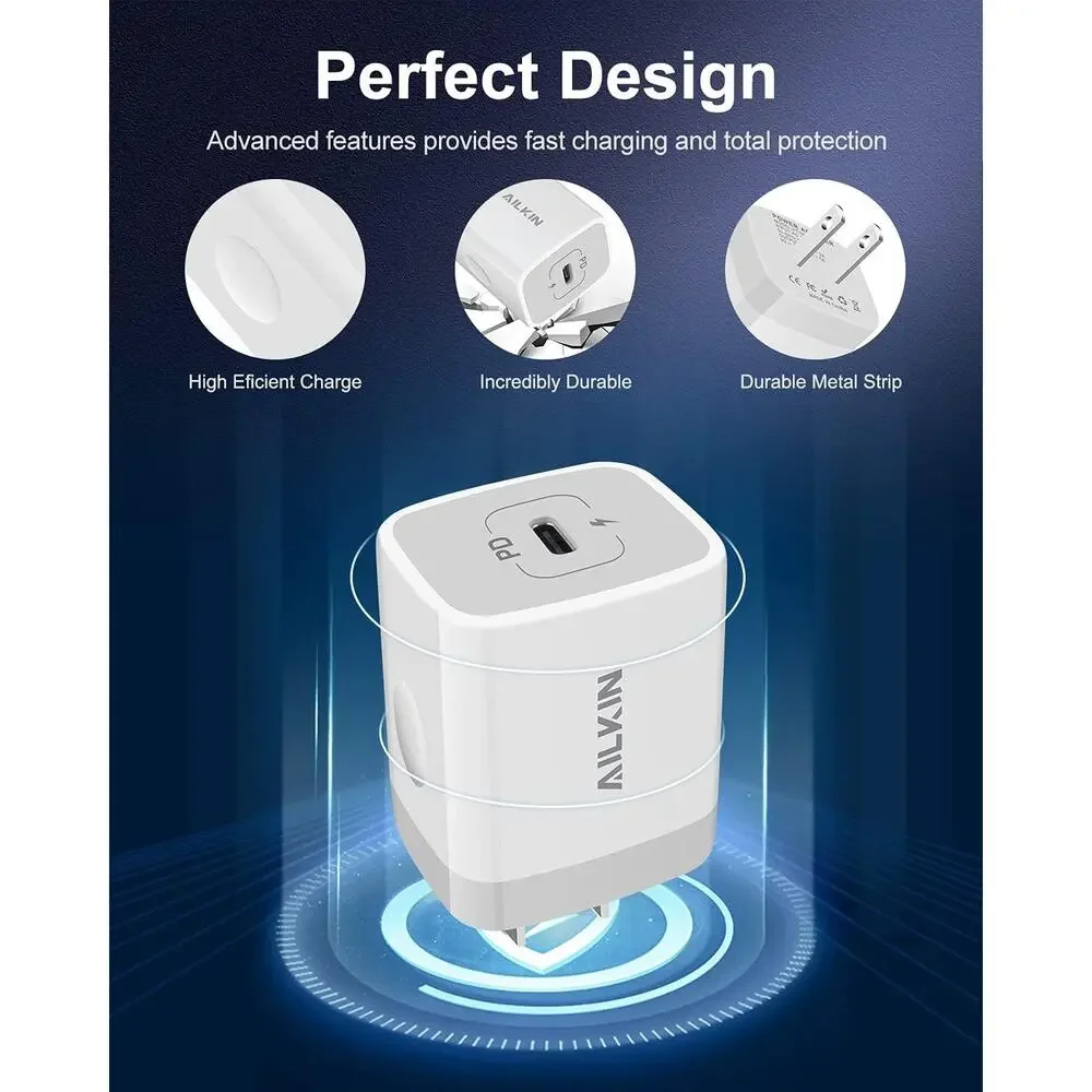 Ailkin USB-C PD 20W Power Adapter - White